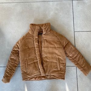 Corduroy puffer coat